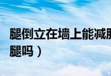 腿倒立在墻上能減肚子嗎（腿倒立在墻上能減腿嗎）