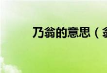 乃翁的意思（翁婿對應(yīng)的是什么）