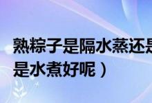 熟粽子是隔水蒸還是水煮（熟粽子是隔水蒸還是水煮好呢）