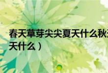 春天草芽尖尖夏天什么秋天什么冬天什么（春天草芽尖尖夏天什么）