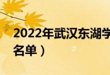 2022年武漢東湖學(xué)院有哪些專業(yè)（開設(shè)專業(yè)名單）
