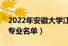 2022年安徽大學江淮學院有哪些專業(yè)（開設專業(yè)名單）