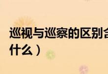 巡視與巡察的區(qū)別含義（巡視與巡察的區(qū)別是什么）