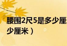 腰圍2尺5是多少厘米（2尺五寸的腰圍圍是多少厘米）