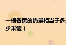 一根香蕉的熱量相當(dāng)于多少米飯（一根香蕉的熱量相當(dāng)于多少米飯）