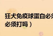 狂犬免疫球蛋白必須打幾針（狂犬免疫球蛋白必須打嗎）