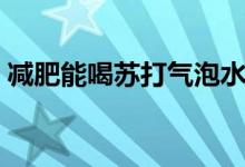 減肥能喝蘇打氣泡水嘛（減肥能喝蘇打水嗎）