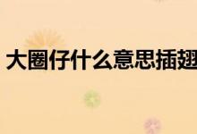 大圈仔什么意思插翅難逃（大圈仔什么意思）