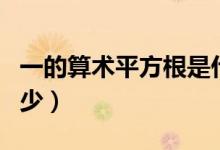 一的算術(shù)平方根是什么（一的算術(shù)平方根是多少）