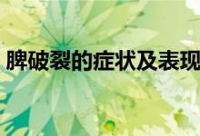 脾破裂的癥狀及表現(xiàn)（脾破裂的癥狀有哪些）