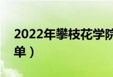 2022年攀枝花學(xué)院有哪些專業(yè)（開設(shè)專業(yè)名單）