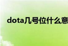 dota幾號位什么意思（dota是什么意思）