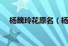 楊魏玲花原名（楊魏玲花的真名叫什么）
