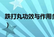 跌打丸功效與作用多少錢一盒（跌打丸的作用）