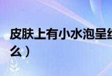 皮膚上有小水泡呈紅色（皮膚上有小水泡是什么）