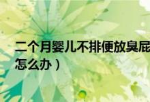 二個(gè)月嬰兒不排便放臭屁怎么辦（2個(gè)月寶寶放臭屁不排便怎么辦）