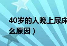 40歲的人晚上尿床什么原因（大人尿床是什么原因）