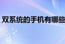 雙系統(tǒng)的手機(jī)有哪些（雙系統(tǒng)的手機(jī)有哪些）