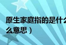 原生家庭指的是什么意思（原生家庭指的是什么意思）