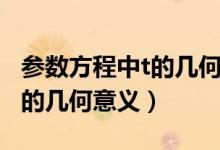 參數(shù)方程中t的幾何意義的范圍（參數(shù)方程中t的幾何意義）