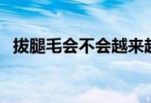 拔腿毛會(huì)不會(huì)越來(lái)越多（拔腿毛會(huì)怎么樣）