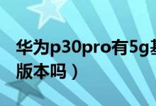 華為p30pro有5g基帶嗎（華為p30pro有5g版本嗎）