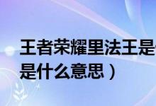 王者榮耀里法王是什么意思（王者榮耀里fw是什么意思）
