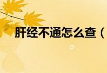 肝經(jīng)不通怎么查（肝經(jīng)不通怎么調(diào)理好）