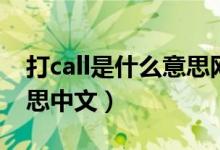 打call是什么意思網(wǎng)絡(luò)語言（打call是什么意思中文）