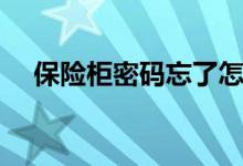 保險(xiǎn)柜密碼忘了怎么辦（利用應(yīng)急鑰匙）