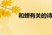 和蟬有關(guān)的詩句（關(guān)于蟬詩句）