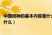 中國精神的基本內容是什么1000字（中國精神的基本內容是什么）
