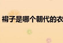 褙子是哪個(gè)朝代的衣服（褙子是哪個(gè)朝代的）