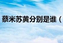 蔡米蘇黃分別是誰(shuí)（蘇黃米蔡的蘇指的是誰(shuí)）