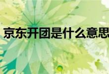 京東開團(tuán)是什么意思（京東開團(tuán)是什么意思）
