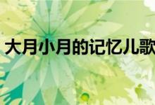 大月小月的記憶兒歌（大月小月的記憶方法）
