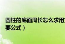 圓柱的底面周長怎么求用文字表示（圓柱的底面周長怎么求要公式）