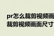 pr怎么裁剪視頻畫面大小比例9:16（pr怎么裁剪視頻畫面尺寸）