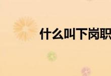 什么叫下崗職工（什么叫下家）