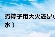 煮粽子用大火還是小火（煮粽子用熱水還是冷水）