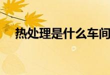 熱處理是什么車間（熱處理是什么意思）