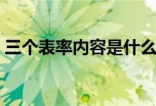 三個表率內(nèi)容是什么（三個表率內(nèi)容是什么）