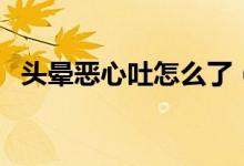 頭暈惡心吐怎么了（頭暈惡心吐怎么回事）