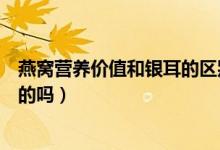 燕窩營(yíng)養(yǎng)價(jià)值和銀耳的區(qū)別（燕窩和銀耳的營(yíng)養(yǎng)價(jià)值是一樣的嗎）