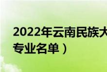 2022年云南民族大學(xué)有哪些專業(yè)（國(guó)家特色專業(yè)名單）