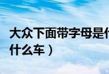 大眾下面帶字母是什么車（大眾下面帶字母是什么車）
