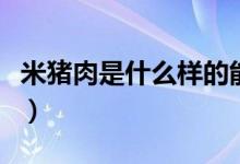 米豬肉是什么樣的能吃嗎（米豬肉是什么意思）