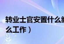 轉(zhuǎn)業(yè)士官安置什么編制（轉(zhuǎn)業(yè)士官可以分配什么工作）