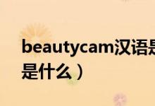 beautycam漢語(yǔ)是什么（beautycam漢語(yǔ)是什么）