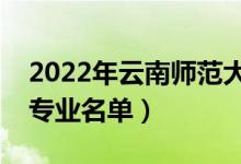 2022年云南師范大學(xué)有哪些專(zhuān)業(yè)（國(guó)家特色專(zhuān)業(yè)名單）